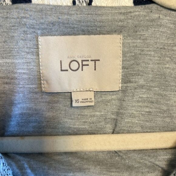 LOFT Breton Striped Nautical Jacket Blue White XS Beach Boat Vacation Preppy - Picture 9 of 12